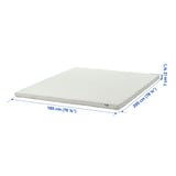 NYLÄGET Mattress pad, white, 180x200 cm