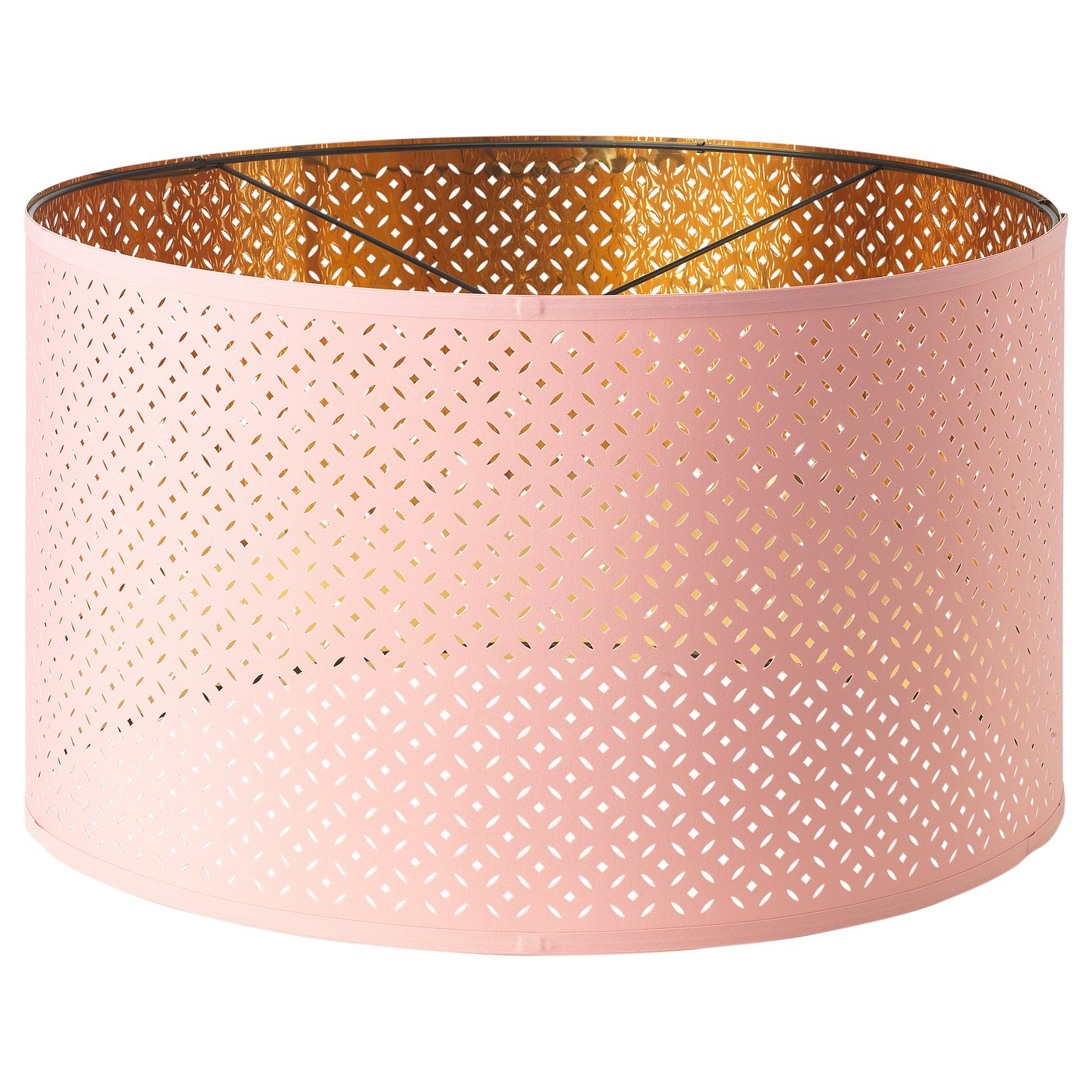 NYMÖ Lamp shade, pink/brasscolour, 59 cm IKEA Switzerland