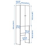 NYSJÖN Cabinet for washing machine, white, 65x190 cm