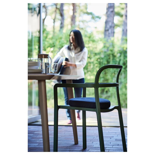 OMTÄNKSAM Chair cushion - Orrsta light grey - IKEA