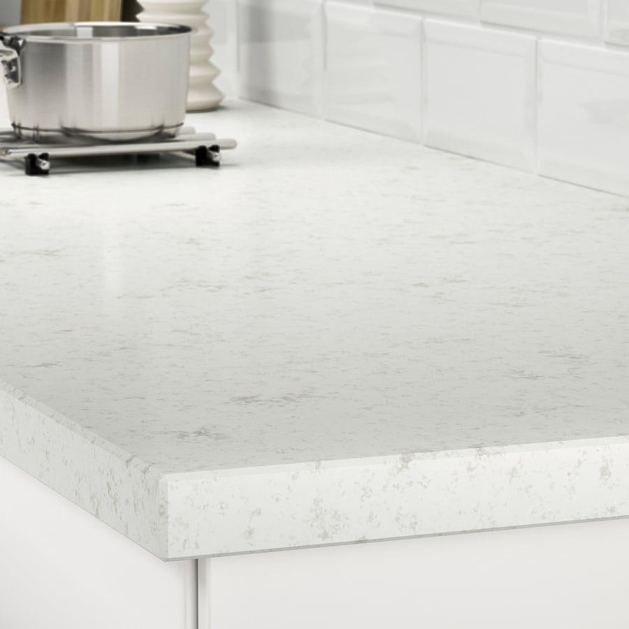 kitchen worktops white marble effect