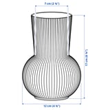 PÅDRAG Vase, clear glass, 17 cm