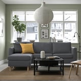 PÄRUP 3-seat sofa with chaise longue, Kelinge anthracite