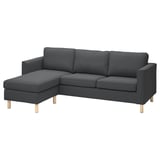 PÄRUP 3-seat sofa with chaise longue, Kelinge anthracite