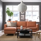 PÄRUP 3-seat sofa with chaise longue, Kelinge rust