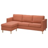 PÄRUP 3-seat sofa with chaise longue, Kelinge rust