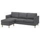 PÄRUP 3-seat sofa with chaise longue, Vissle grey