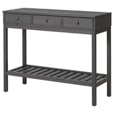 PANGET Console table, dark grey/stained, 106x42 cm
