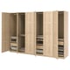 Option: PAX / BERGSBO Wardrobe combination, white stained oak effect/white stained oak effect