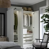 PAX / GULLABERG Wardrobe combination, white/white, 150x60x201 cm