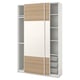 Option: PAX / MEHAMN Wardrobe combination, white/double sided white stained oak effect, 150x43x236 cm