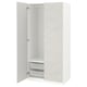 PAX / MISTUDDEN Wardrobe combination, white/grey patterned, 100x60x201 cm