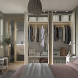 PAX / TONSTAD Wardrobe combination, white/off-white, 200x60x236 cm