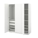 PAX / VIKANES Wardrobe combination, white/white, 150x60x201 cm