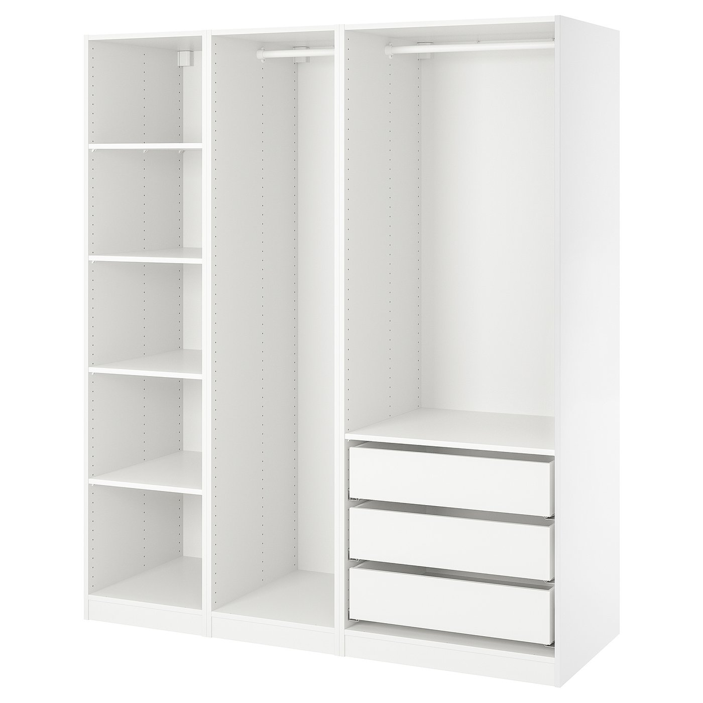 IKEA PAX ホワイト PAX wardrobe, white, 175x58x201 cm - IKEA Switzerland