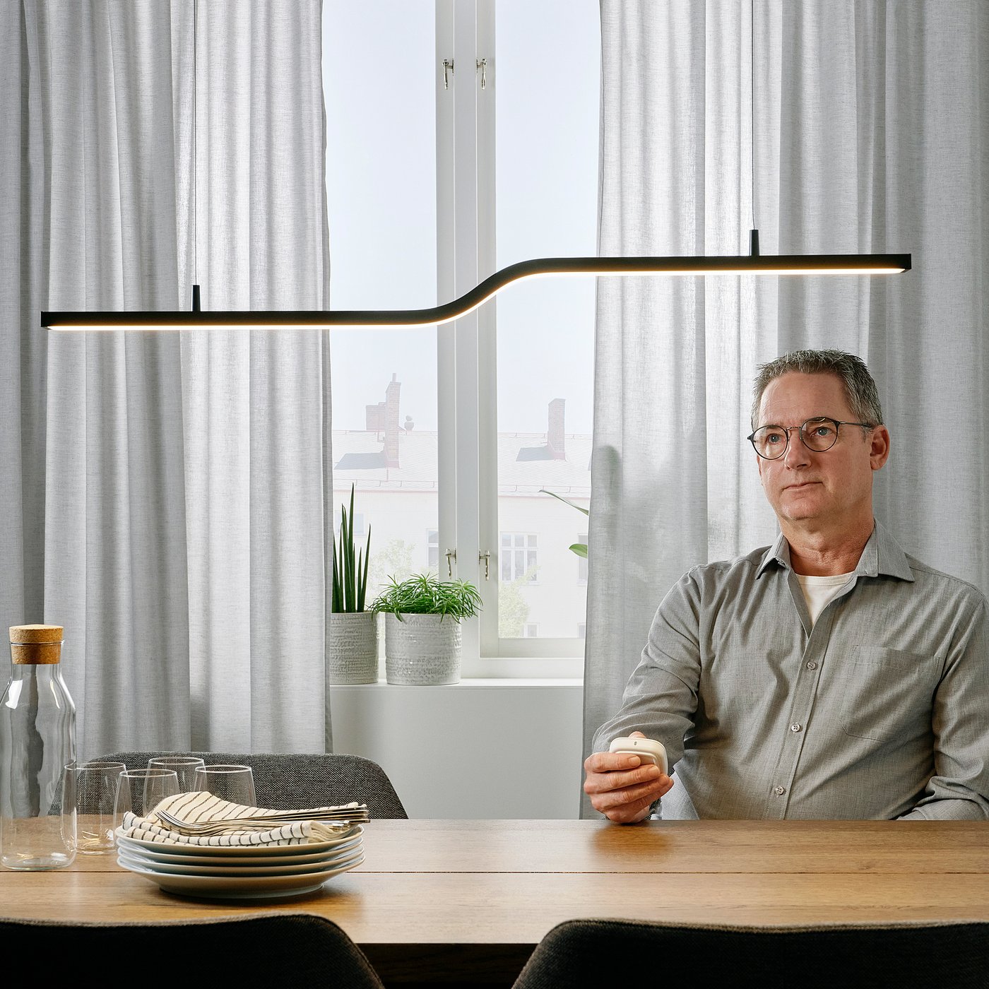 PILSKOTT LED pendant lamp, smart black, 97 cm - IKEA Switzerland