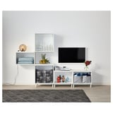 PLATSA Cabinet, white/Fonnes white, 180x42x113 cm