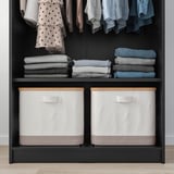RAKKESTAD Wardrobe with 2 doors, black-brown, 79x176 cm