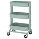 RÅSKOG Trolley, light turquoise, 28x38x61 cm