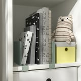 RELATERA Book-end, light grey-green, 2 pieces