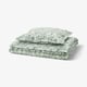 RODGERSIA Duvet cover and pillowcase, green/white, 150x200/50x60 cm