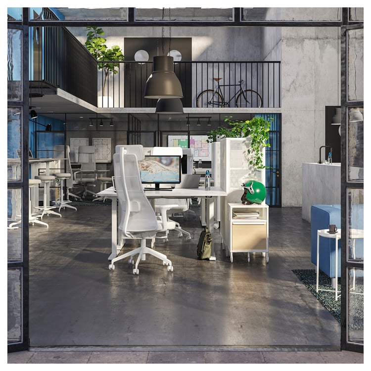 RODULF desk sit/stand, white, 140x80 cm IKEA Switzerland