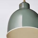 RÖDFLIK Pendant lamp, grey-green