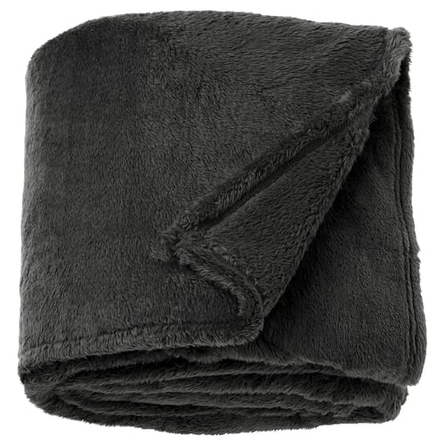 ROSTLÖNN Throw, anthracite, 150x200 cm