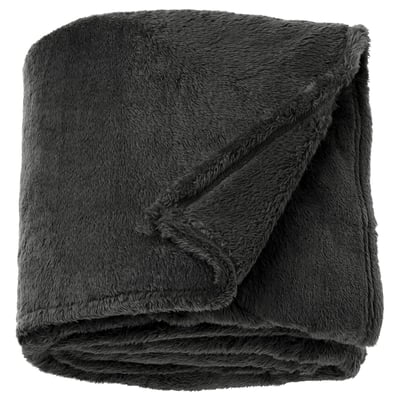 ROSTLÖNN Throw, anthracite, 150x200 cm