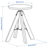 RUDSTORP Stool, black, 44-55 cm