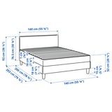 SÄBÖVIK Mattress and mattress pad, firm/Vissle grey, 140x200 cm