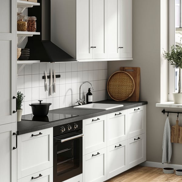 SÄLJAN Custom made worktop, dark grey stone effect/laminate, 45.1-63.5x3.8 cm