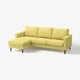 SALTSJÖBADEN 3-seat sofa with chaise longue, Fridtuna yellow