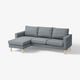 SALTSJÖBADEN Cover f 3-seat sofa w chaise longue, Gunnared medium grey