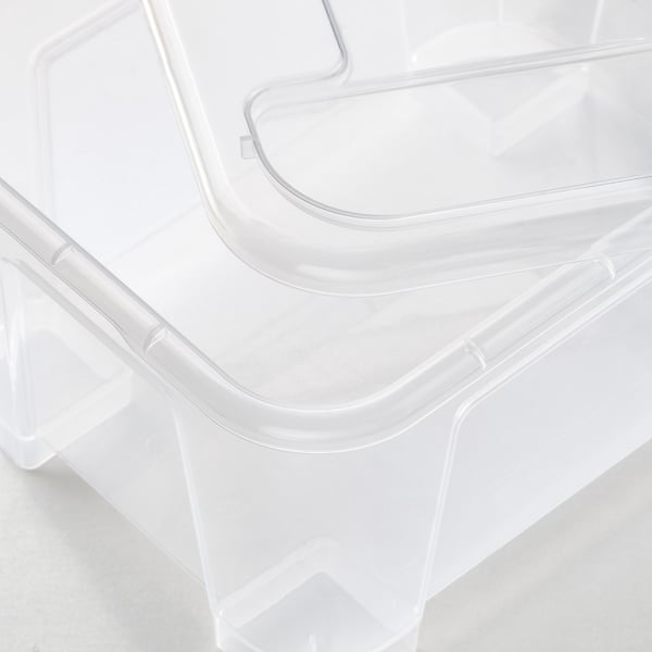SAMLA Box with lid, transparent, 14x18x10 cm/1 l