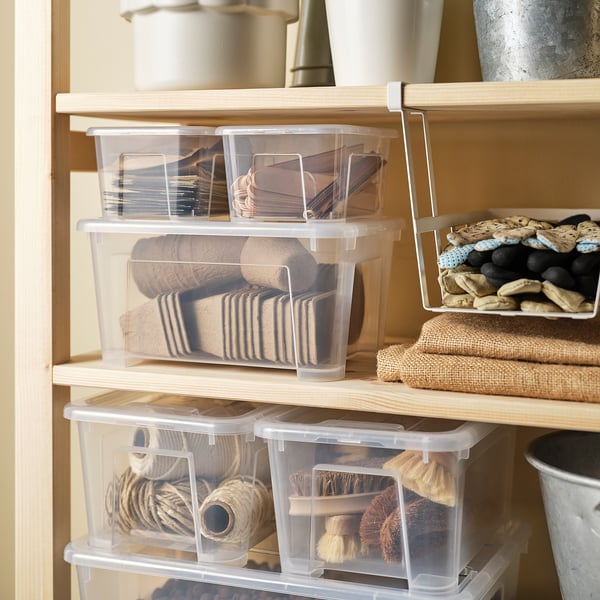 SAMLA Box with lid, transparent, 14x18x10 cm/1 l