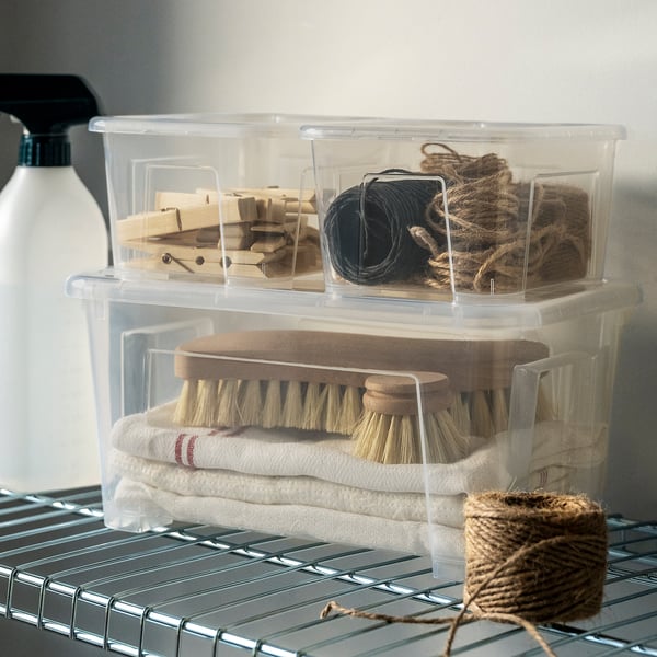 SAMLA Box with lid, transparent, 14x18x10 cm/1 l