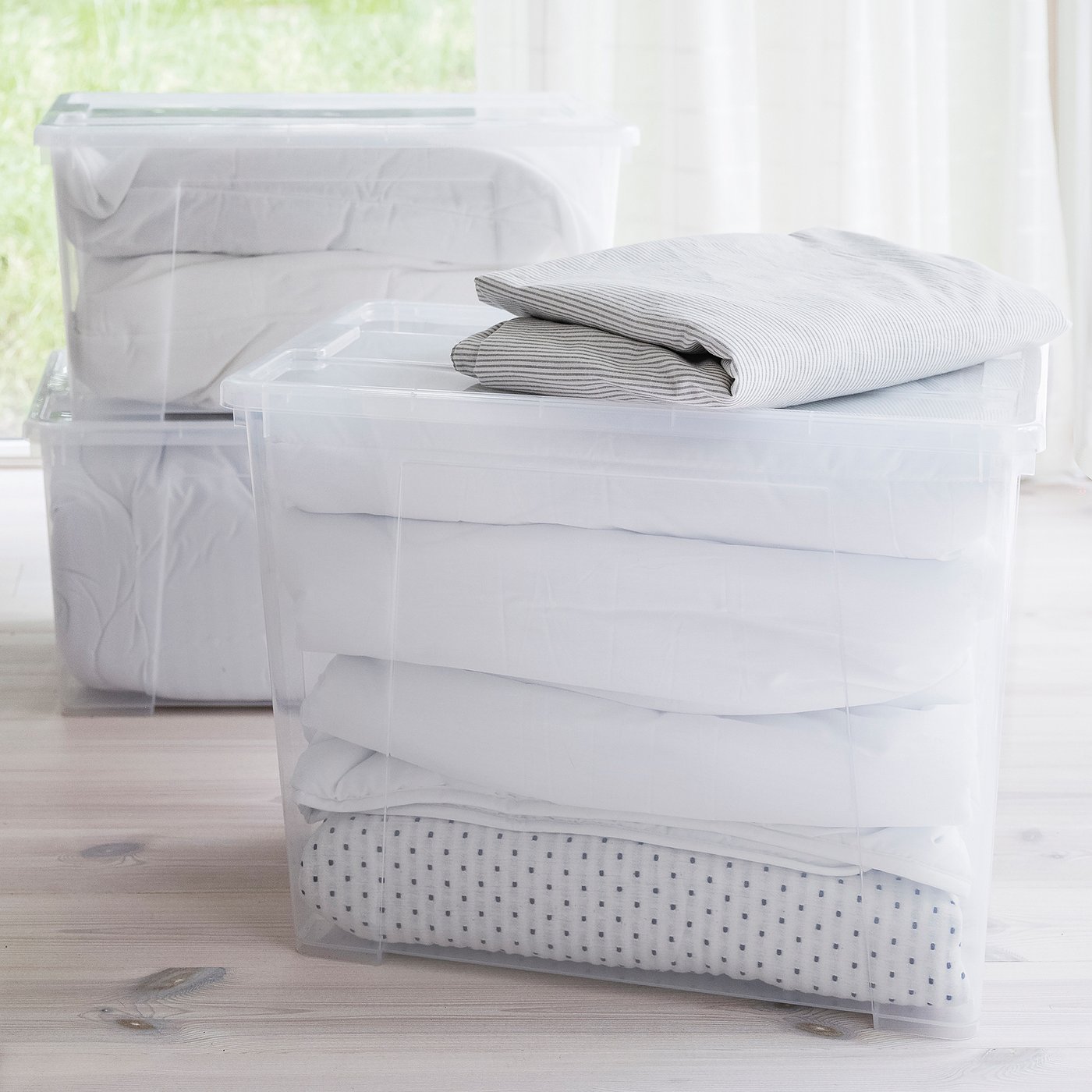 SAMLA lid for box 45/65 l, transparent - IKEA Switzerland