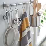 SANDVIVA Tea towel, yellow/grey, 45x60 cm