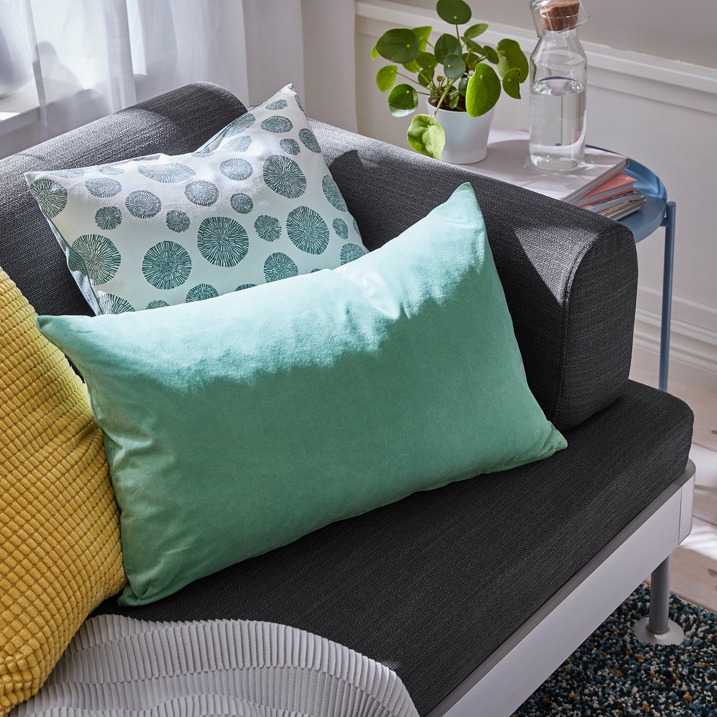 SANELA Cushion cover light green IKEA Switzerland