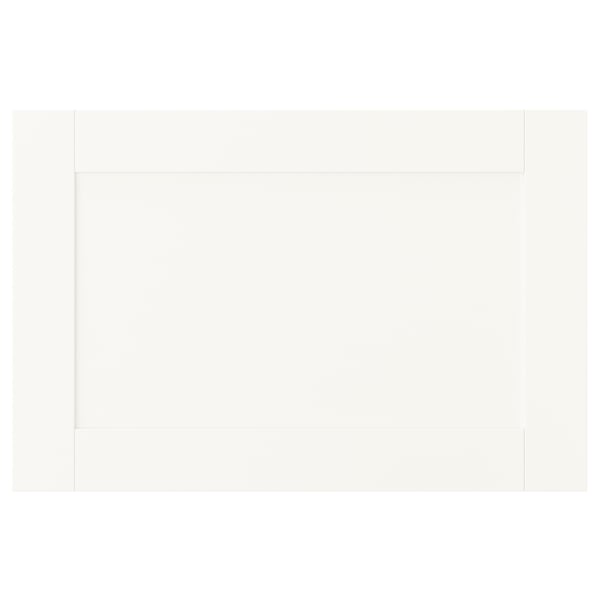SANNIDAL Door with hinges, white, 60x40 cm