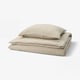 SCHERSMIN Duvet cover and pillowcase, grey-beige, 150x200/50x60 cm