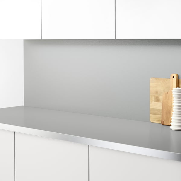 SIBBARP Custom made wall panel, aluminium effect laminate, 1 m²x1.3 cm