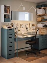 SKÅDIS Pegboard combination, white, 36x56 cm