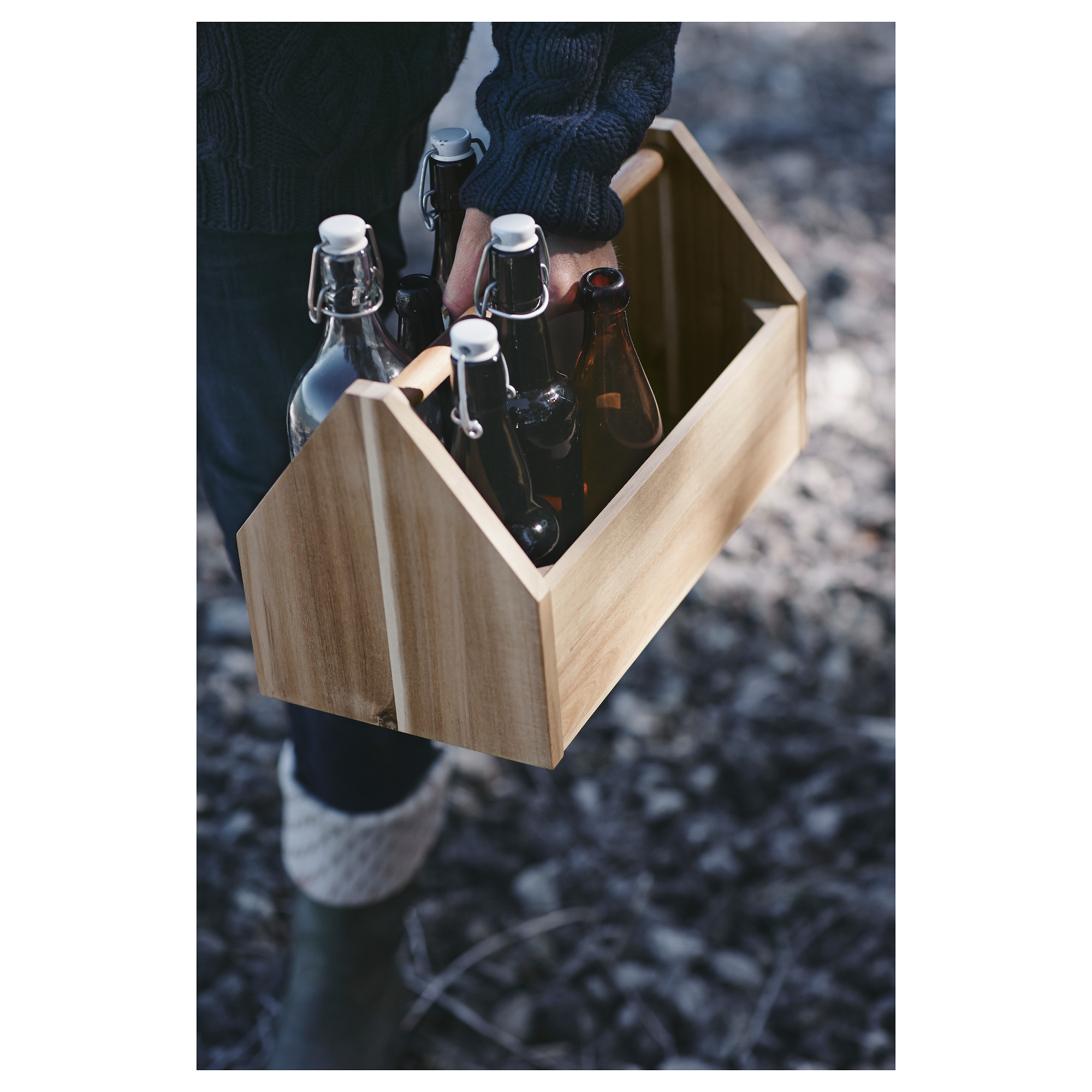 SKOGSTA Box with handle acacia IKEA Switzerland