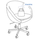 SKRUVSTA Swivel chair, Ysane white