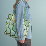 SKYNKE Carrier bag, pale yellow/multicolour, 45x36 cm