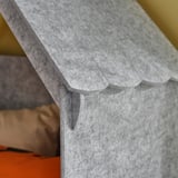 SLÄKT Bed frame, incl bed accessory/grey, 90x200 cm