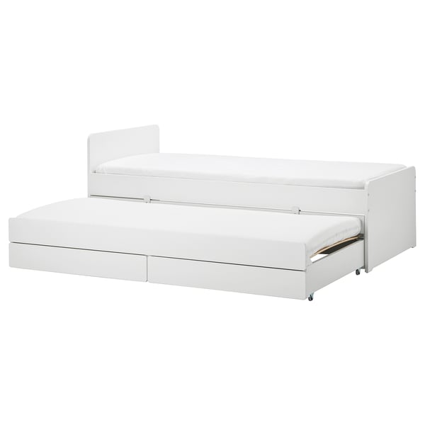 Slakt Bed Frame With Underbed And Storage White Ikea Switzerland