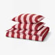 SLÅNHÖSTMAL Duvet cover and 2 pillowcases, light pink dark red/stripe, 240x220/50x60 cm